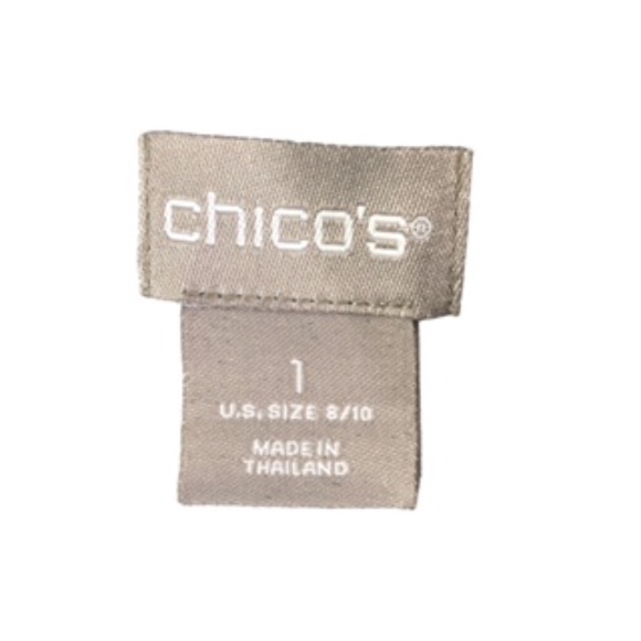 NWT Chico's Animal Print Button Down No Iron Shirt Size 1 - Picture 8 of 12